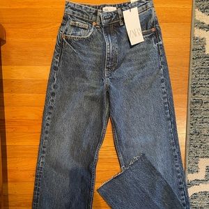 Zara wide leg jeans - high rise, full length